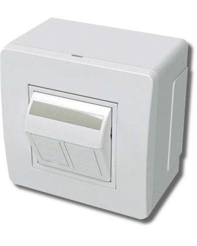 Коробка в сборе с 2 розетками RJ45, кат.5е, белая (10656): Коробка в сборе в Обнинске