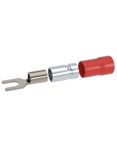 Наконечник вилочный НВИ 0,25-1,5 М3 (D3,2мм) (100 шт) (2A13P-DS-PVC). Наконечник вилочный с изолированным фланцем ПВХ, двойная гильза. ДКС в Обнинске