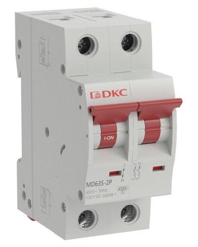 YON max MD63S 2P 6А 4,5кА C (MD63S-2PC6). Автоматический выключатель. ДКС в Обнинске