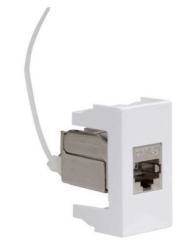 Розетка RJ-45 Viva 1 модуль кат.6A белая (45078). Розетка компьютерная экранированная с одним разъёмом. ДКС в Обнинске