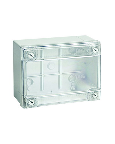Коробка ответвительная с гладкими стенками, IP56, 380х300х120 (54420). Коробка ответвительная с гладкими стенками и прозрачной крышкой. ДКС в Обнинске
