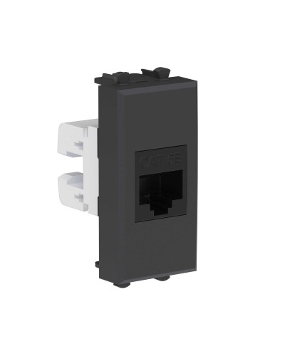 Розетка RJ-45, кат.5E, Avanti, 1 модуль, черный матовый (4412661): Розетка компьютерная модульная в Обнинске