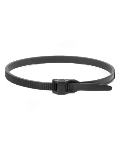 Хомут 9х300 P6.6 черный (100шт) (26502SR). Хомут с плоским замком. ДКС в Обнинске