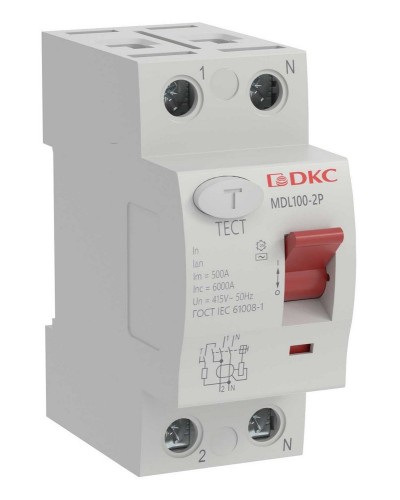YON MAX MDL100 ВДТ, 2P, 30mA, 25A, АС (MDL100-2P2-25-AC). Автоматический выключатель дифференциальный (УЗО). ДКС в Обнинске