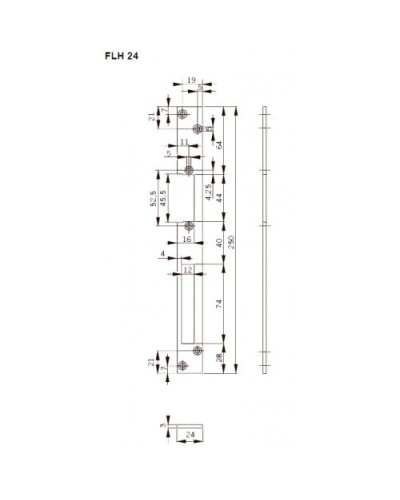 FLH24. Запорная планка длинная. dormakaba в Обнинске