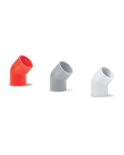 Ecoplast поворот 45гр., для аспирационной системы D25, АБС, серый (10 шт) (49225-10GR). Поворот для аспирационной системы. Экопласт в Обнинске