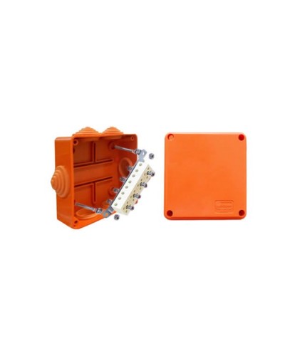 Коробка JBS100 100х100х55, 6 вых., 3P (0,15…4мм²) (43107HF): Коробка монтажная, огнестойкая, без галогена в Обнинске