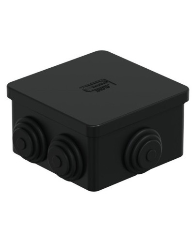 Коробка JBS070 70х70х40, 6 вых., IP44, черная (44056BL-1). Коробка монтажная. Экопласт в Обнинске