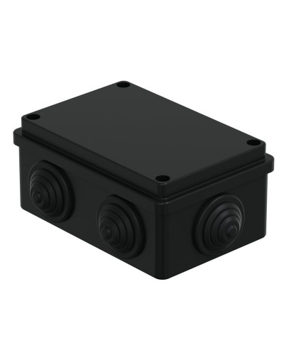 Коробка JBS120 120х80х50, 6 вых., IP55, черная (44008BL-1). Коробка монтажная. Экопласт в Обнинске