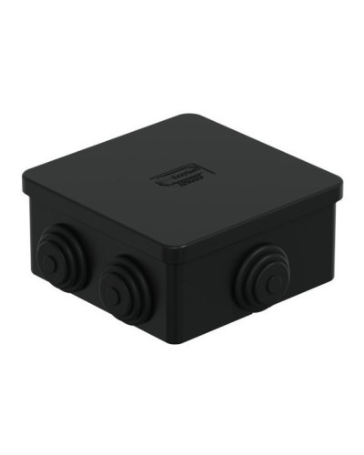 Коробка JBS080 85х85х50, 6 вых., IP44, чёрная (44066BL-1). Коробка монтажная. Экопласт в Обнинске