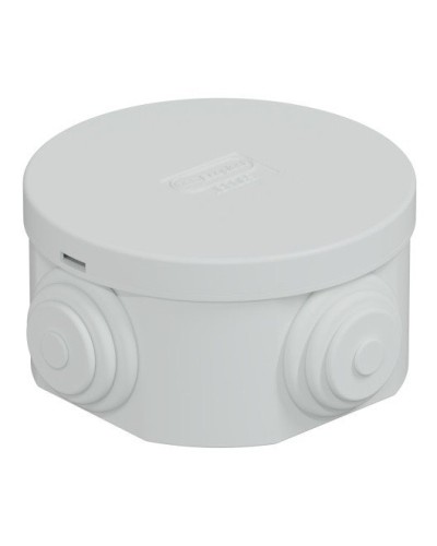 Коробка JBR065 D=65х35, 4 вых., IP44, белая (44004W-1). Коробка монтажная. Экопласт в Обнинске