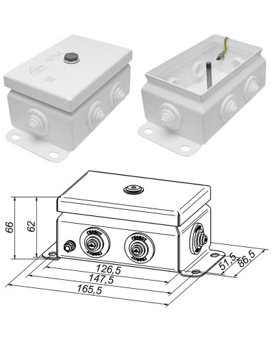 КМ IP55-0812 (без DIN рейки). Коробка монтажная электротехническая. Гефест в Обнинске