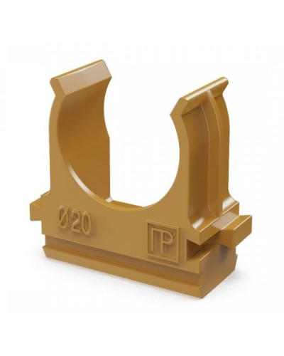 Крепёж-клипса для труб АБС-пластик бук D20 (100 шт) (PR13.0046). Крепление для труб ПВХ. Промрукав в Обнинске