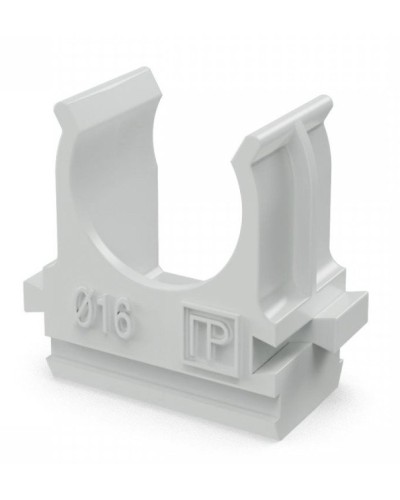 Крепеж-клипса для труб АБС-пластик в п/э D16 (100 шт) (PR.02616). Крепление для труб ПВХ. Промрукав в Обнинске
