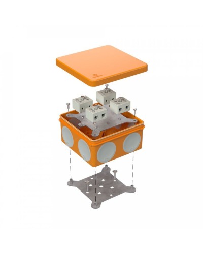 Коробка огнестойкая 100х100х50 (60-0300-FR10.0-8). Коробка огнестойкая для открытой установки. Промрукав в Обнинске