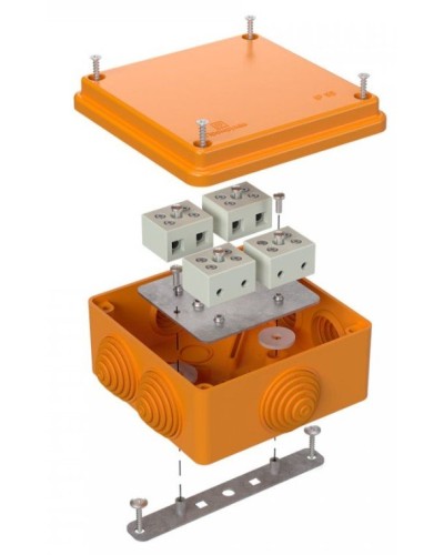 Коробка огнестойкая 100х100х50 для о/п (40-0300-FR2.5-8). Коробка огнестойкая для открытой установки. Промрукав в Обнинске