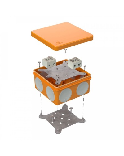 Коробка огнестойкая 60-0300-FR2.5-4 Е15-Е120 100х100х50. Коробка огнестойкая для открытой установки. Промрукав в Обнинске