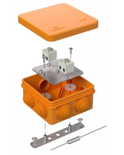 Коробка огнестойкая 80х80х40 (40-0210-FR2.5-4-П). Коробка огнестойкая для открытой установки. Промрукав в Обнинске