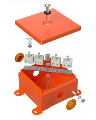 Коробка огнестойкая 110х110х65 (70-0360-FR6.0-8). Коробка огнестойкая для открытой установки. Промрукав в Обнинске