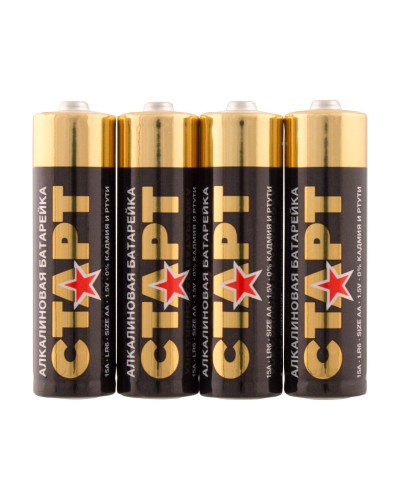СТАРТ LR6-SH4-BOX (1,5 В, AA, LR6), упак. 4 шт.. Алкалиновые батарейки. СТАРТ в Обнинске
